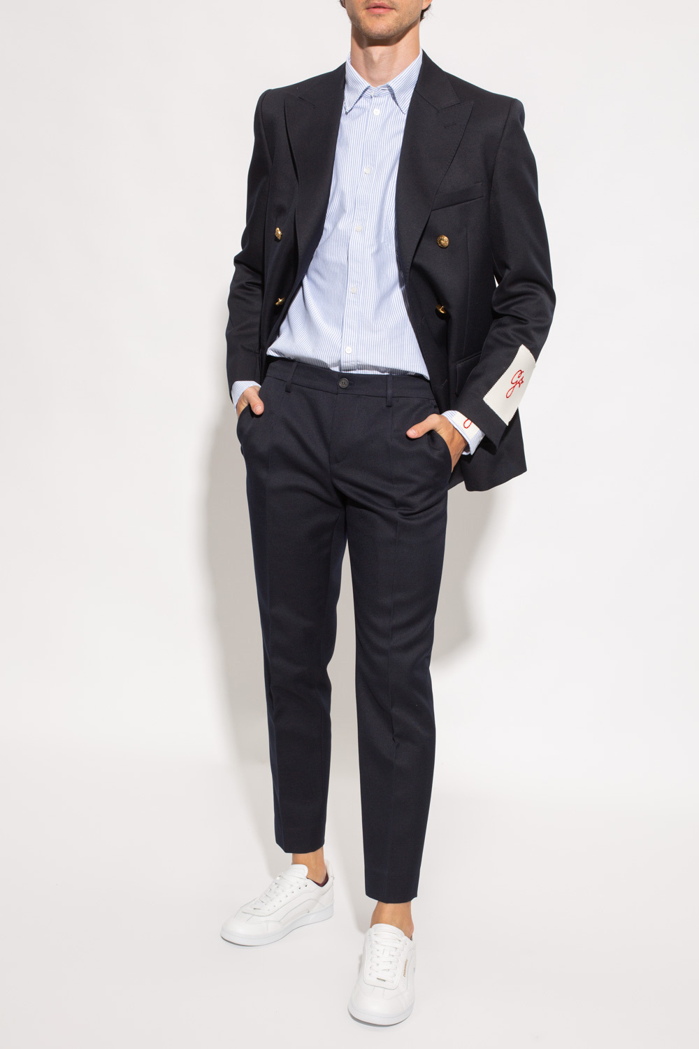 Tシャツ・カットソー Golden Goose Golden Goose Shirts (GMP00246 P00054880197) Men's shirt with narrow stripes